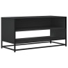 Mueble de TV madera de ingeniería y metal negro 91x40x46 cm 2