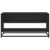 Mueble de TV madera de ingeniería y metal negro 91x40x46 cm 4