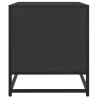 Mueble de TV madera de ingeniería y metal negro 91x40x46 cm 5