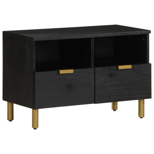 Mueble de TV madera de ingeniería negro 70x33x46 cm D