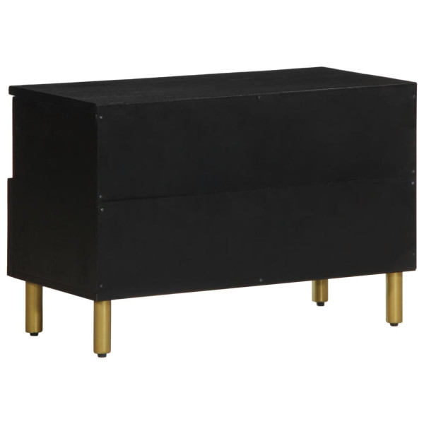 Mueble de TV madera de ingeniería negro 70x33x46 cm M 5