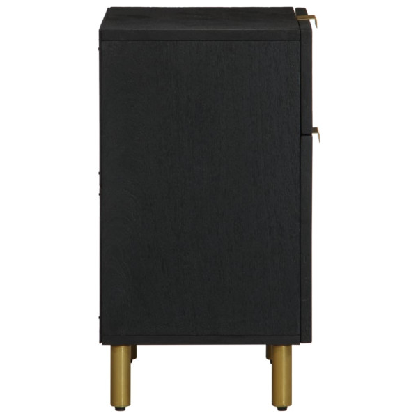 Mesa de cabeceira 50x33x60 cm derivados de madeira preto M 4