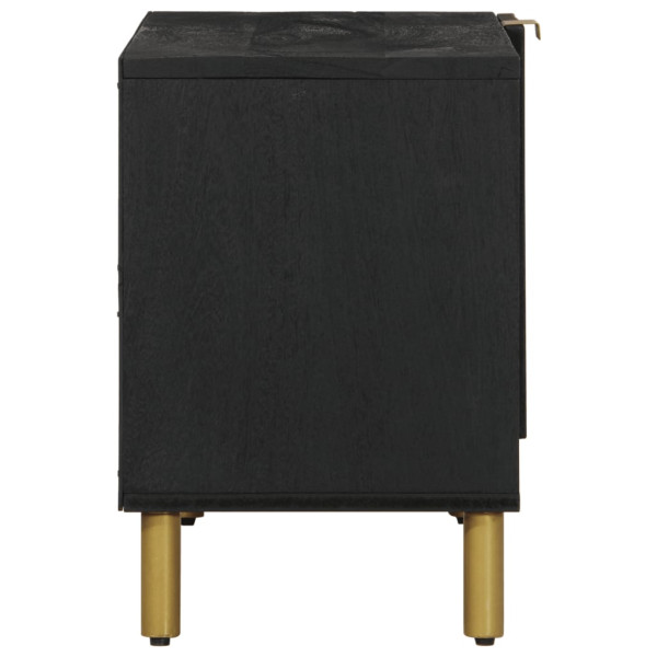 Mueble de TV madera de ingeniería negro 80x33x46 cm M 4