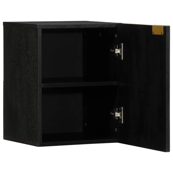 Mueble de baño colgante madera de ingeniería negro 38x33x48 cm M 2
