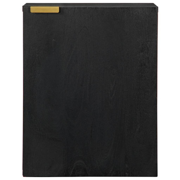 Mueble de baño colgante madera de ingeniería negro 38x33x48 cm M 3