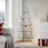 Árbol de Navidad para decoración metal negro 150 cm 1