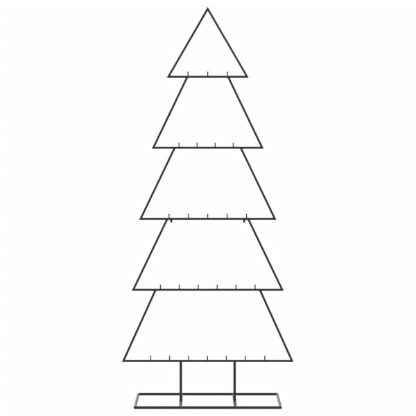 Árbol de Navidad para decoración metal negro 150 cm M 3