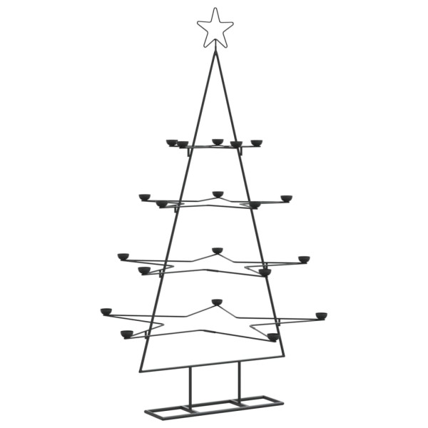 Árbol de Navidad para decoración metal negro 140 cm M 2