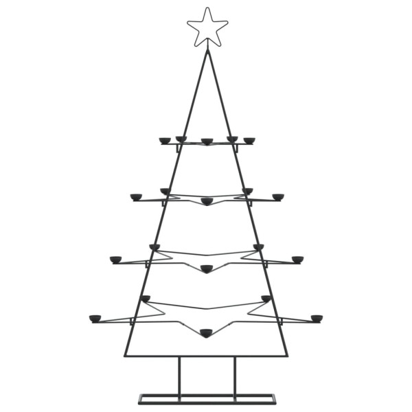 Árbol de Navidad para decoración metal negro 140 cm M 4