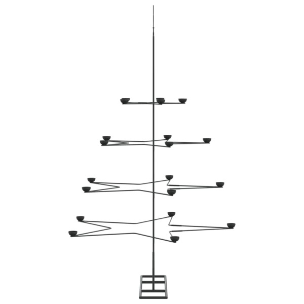 Árbol de Navidad para decoración metal negro 140 cm M 5