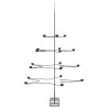 Árvore de Natal para decoração de metal preto 140 cm 5