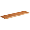 Estante pared rectangular madera acacia borde vivo 100x30x2.5cm 3