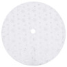 Saia de árvore de Natal luxuosa 122 cm pelo sintético branco 2