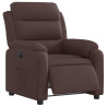 Sillón reclinable eléctrico tela marrón oscuro 3