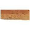 Estante pared rectangular madera acacia borde vivo 80x30x2.5 cm 2