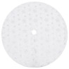 Saia de árvore de Natal luxuosa 150 cm pelo sintético branco 2