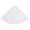 Falda del árbol de Navidad de lujo blanca cuero sintético 150cm 4