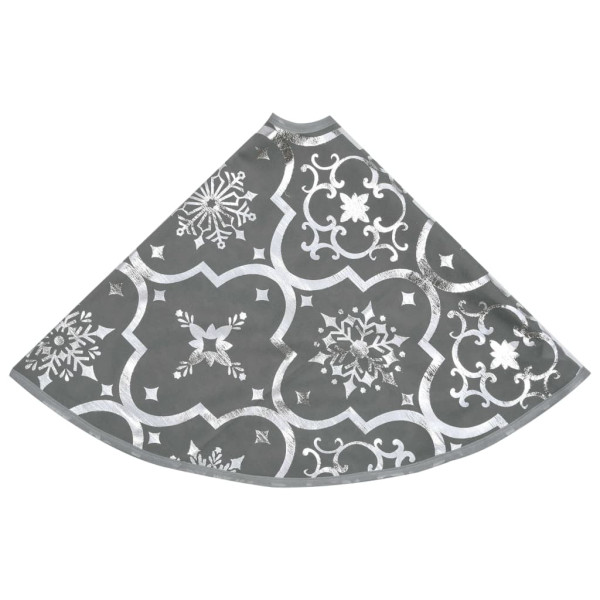 Falda del árbol de Navidad de lujo con calcetín tela gris 150cm M 5