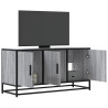 Mueble TV madera ingeniería y metal gris Sonoma 100x35x50 cm 1