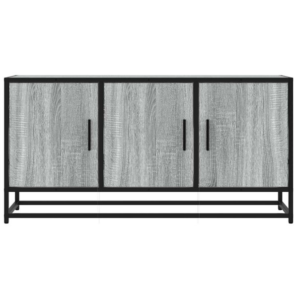 Mueble TV madera ingeniería y metal gris Sonoma 100x35x50 cm M 4