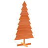 Árvore de Natal decorativa 150 cm pinho maciço castanho-mel 2