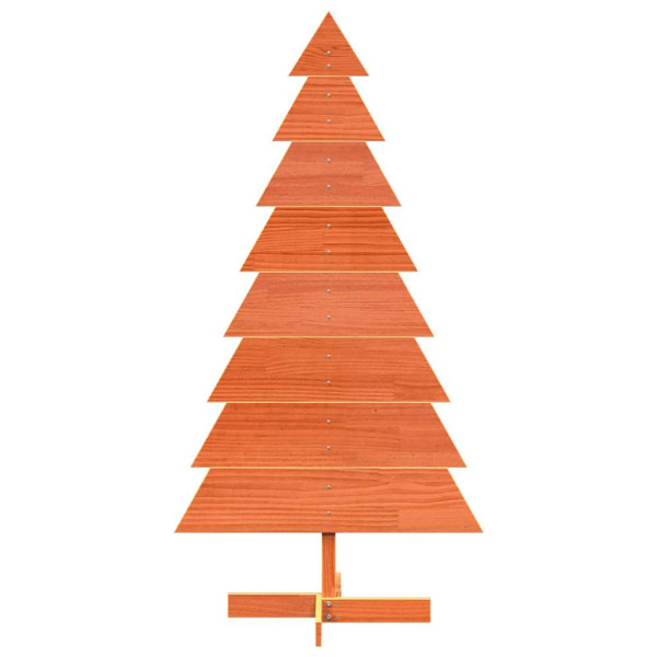 Árbol Navidad de adorno madera maciza pino marrón cera 150 cm M 3