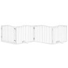 Puerta para perros plegable 4 paneles madera álamo blanca 320cm 3