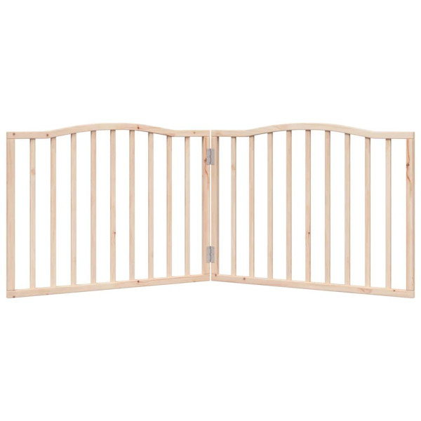 Porta dobrável para cachorro 2 painéis madeira de choupo 160 cm M 4