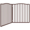 Puerta para perros plegable 2 paneles álamo marrón roble 160 cm 2