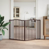 Puerta para perros plegable 2 paneles álamo marrón roble 160 cm 3