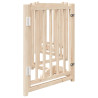 Puerta para perros plegable 6 paneles madera de álamo 300 cm 5