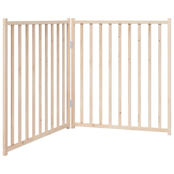 Puerta para perros plegable 2 paneles madera de abeto 160 cm M 2