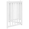 Puerta de perros plegable 3 paneles madera abeto blanco 150 cm 5