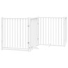 Dobrável cães porta 4 painéis branco fir madeira 320 cm 2