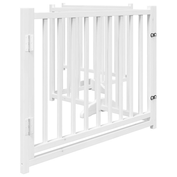 Dobrável cães porta 4 painéis branco fir madeira 320 cm M 5