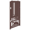 Puerta de perros plegable 6 paneles madera abeto marrón 300 cm 5