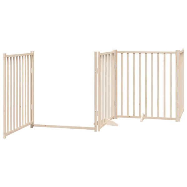 Puerta para perros plegable 10 paneles madera de álamo 800 cm M 4