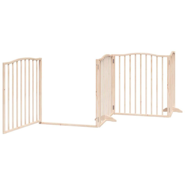 Puerta para perros plegable 10 paneles madera de álamo 800 cm M 4