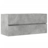 Armario para lavabo contrachapada gris hormigón 100x38.5x45 cm 2