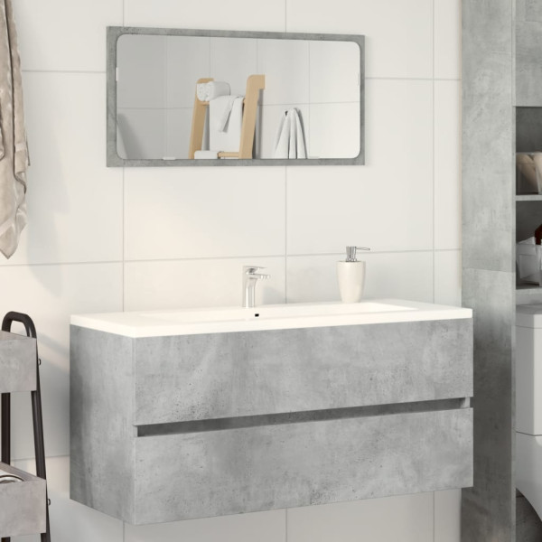 Armario para lavabo contrachapada gris hormigón 100x38.5x45 cm M 3