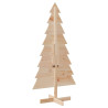 Árvore de Natal decorativa 150 cm madeira de pinho maciça 5