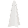 Árvore Natal decorativa 69.5 cm madeira de pinho maciça branco 5