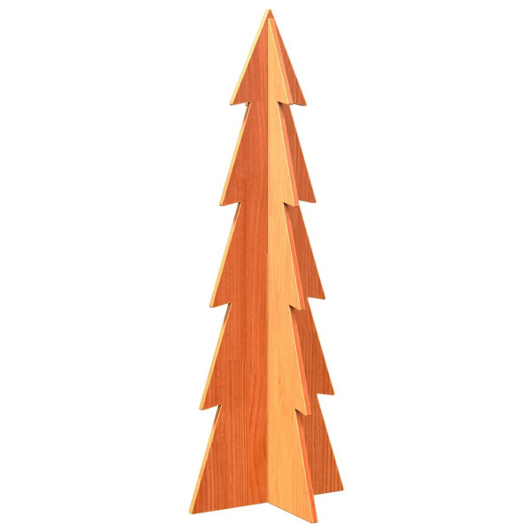 Árvore de Natal decorativa 112 cm pinho maciço castanho-mel M 2