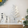 Árbol de Navidad de adorno madera maciza pino blanco 60 cm 1