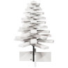 Árbol de Navidad de adorno madera maciza pino blanco 60 cm 4
