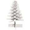 Árbol Navidad de adorno madera maciza pino blanco 80 cm 4