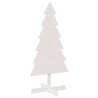 Árvore de Natal decorativa 120cm madeira de pinho maciça branco 2