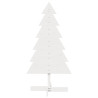 Árvore de Natal decorativa 120cm madeira de pinho maciça branco 3