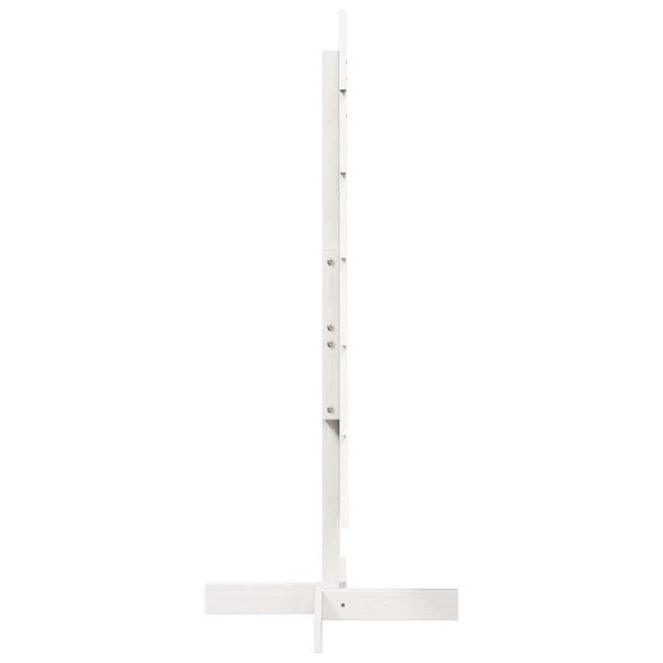 Árvore de Natal decorativa 120cm madeira de pinho maciça branco M 4