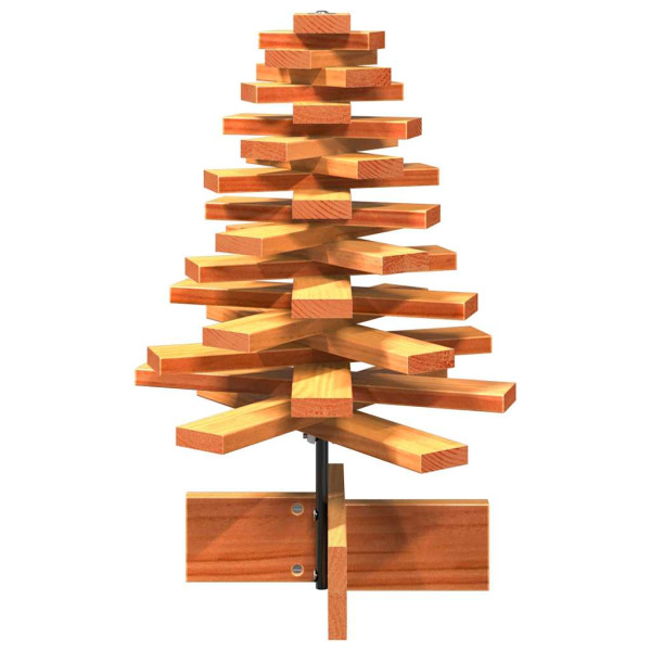 Árbol de Navidad de adorno madera maciza pino marrón cera 60 cm M 4